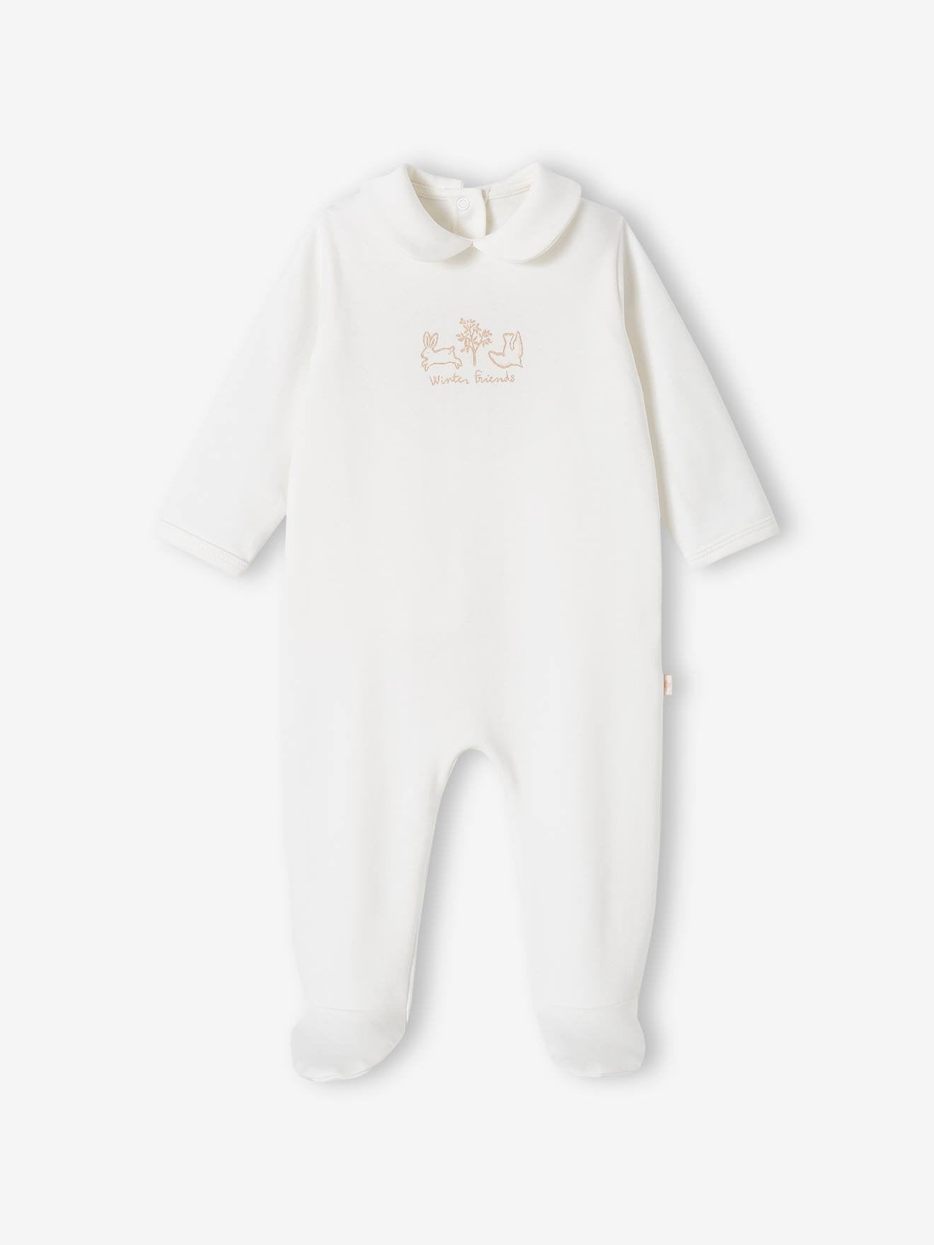 Baby Romper-White Animal Ptex