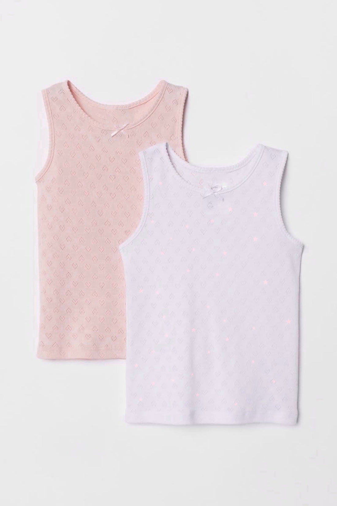 Pack of 2 Girl’s pointelle tank top Ptex