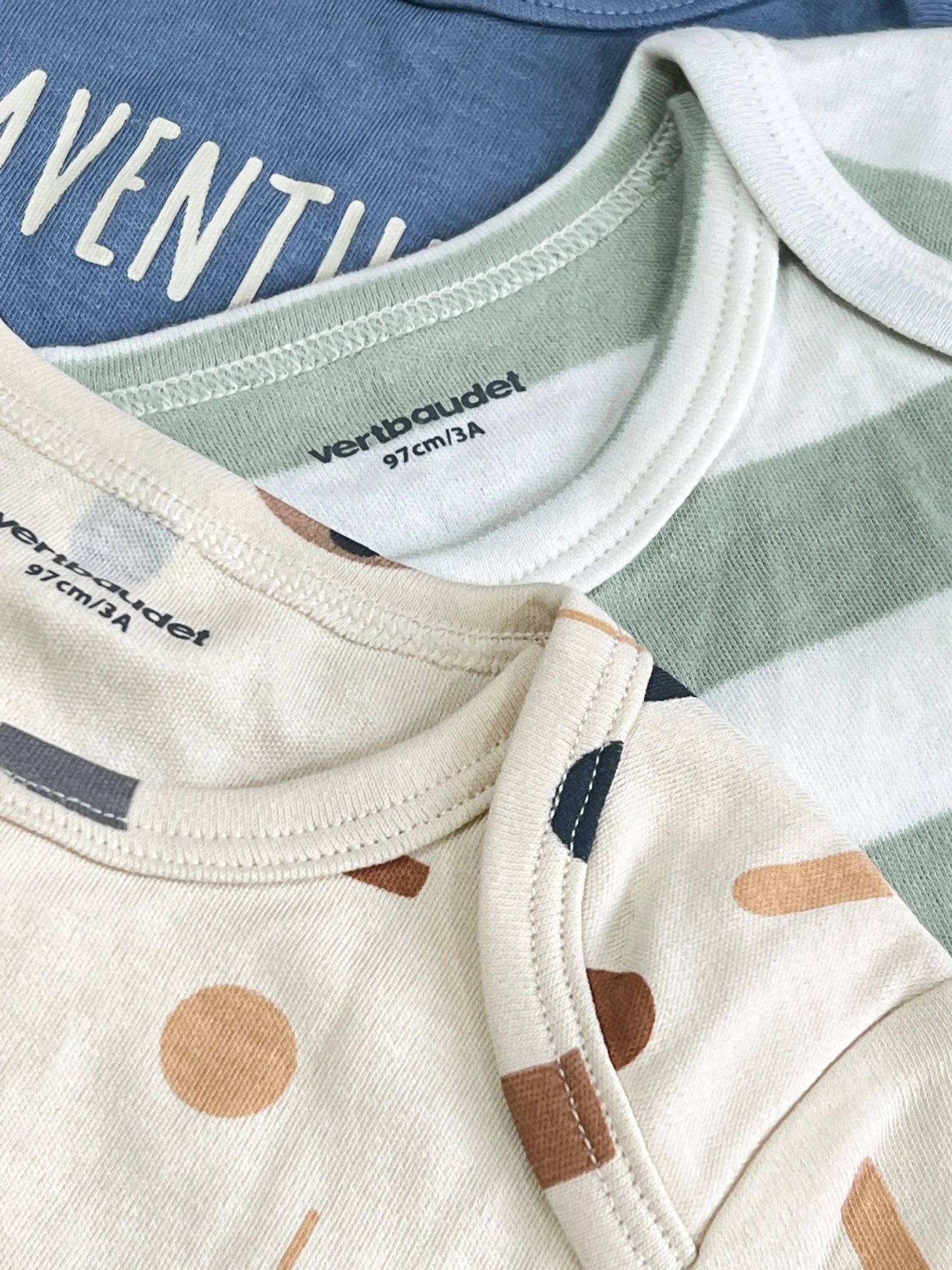 Pack of 3/5 half sleeve assorted cotton bodysuit Ptex