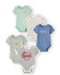 Pack of 3/5 half sleeve assorted cotton bodysuit Ptex