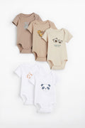 Pack of 3/5 half sleeve assorted cotton bodysuit Ptex