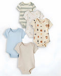 Pack of 3/5 half sleeve assorted cotton bodysuit Ptex