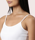 Slim Fit White Color Camisole Ptex